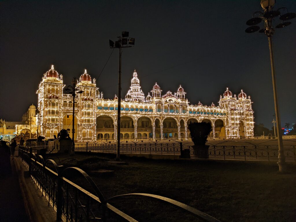 Mysore palace light show