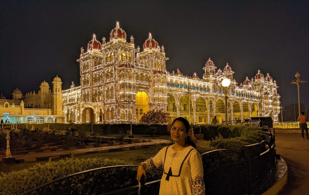 Mysore palace light show