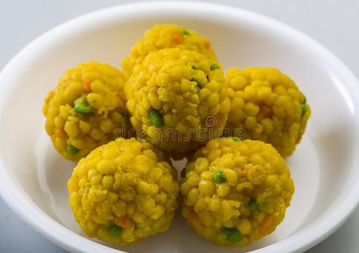 Motichoor Laddu - Traditional indian dessert