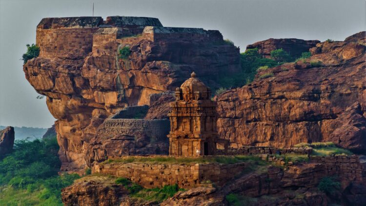 View of the Badami Caves