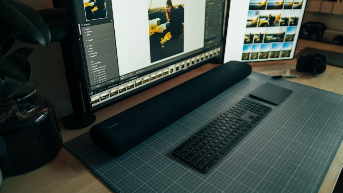 black and silver laptop computer