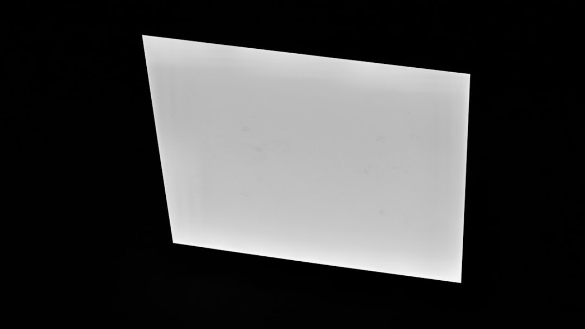 a white square with a black background