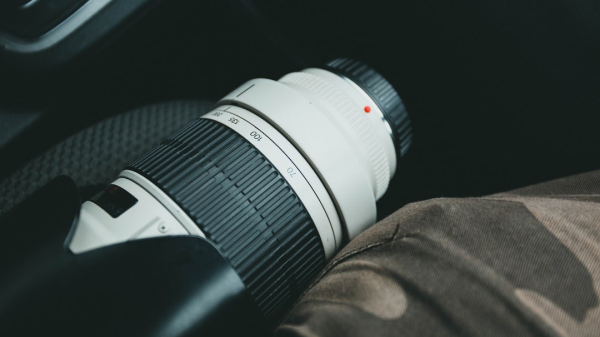 black and white camera lens