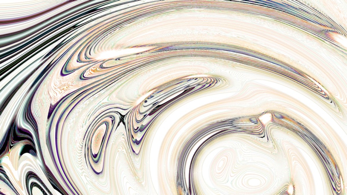 Whimsical swirls of color and light.